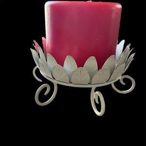 Party Lite Candle Holder and 3 wick candle